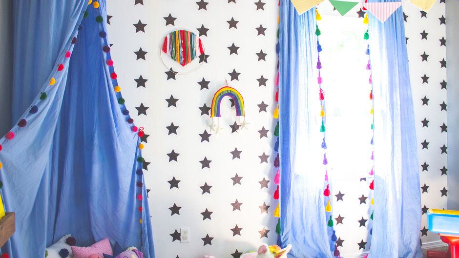 Affordable Playroom Makeover - Renter Friendly!