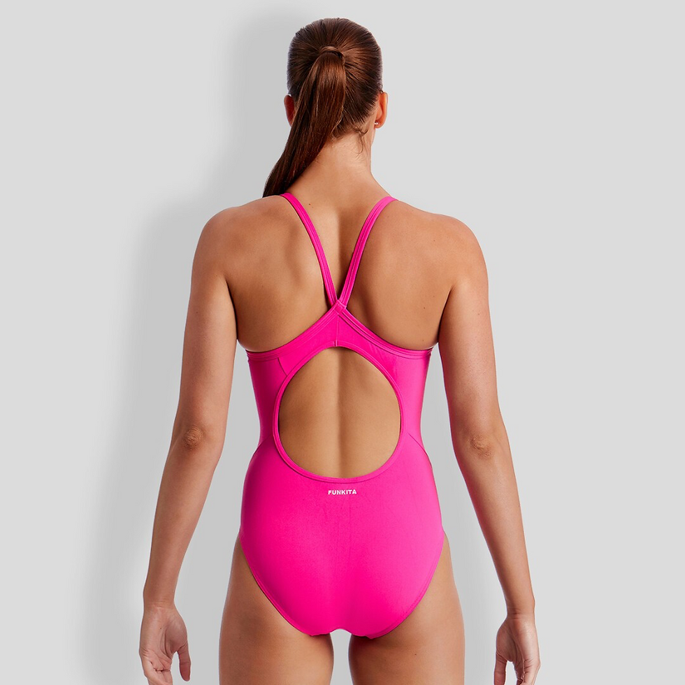 Miniature : Funkita still Ocean Blue diamond back one piece swimsuit fixed back