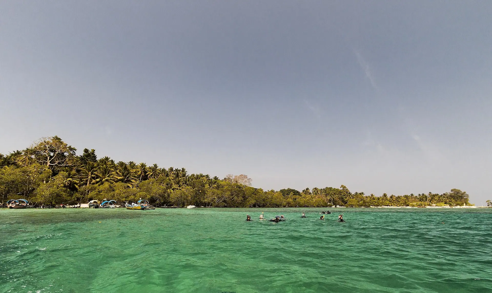 A land in surrounded by a sea