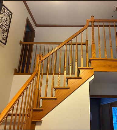 before staircase painting
