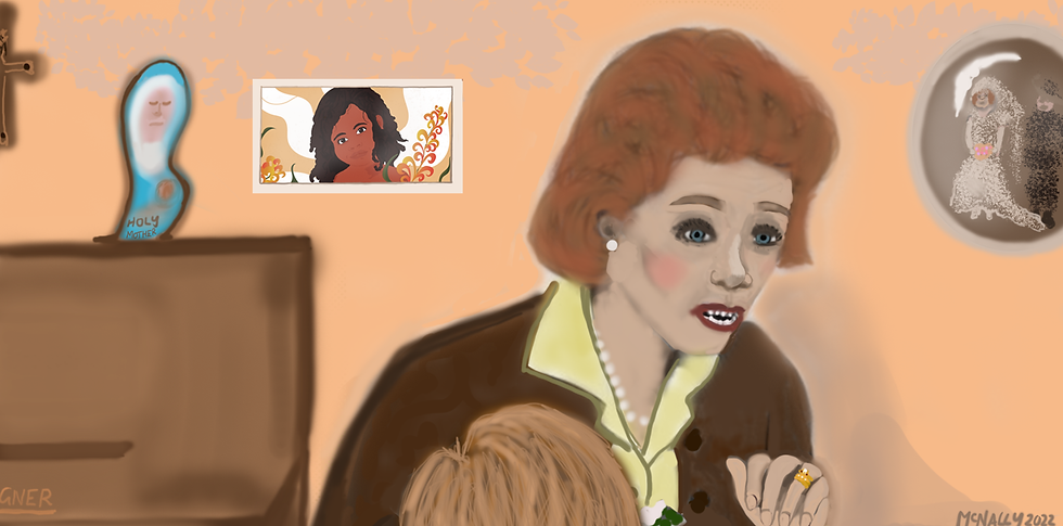 Australia Illusion Bush Girl Foster Stolen Aboriginal First Nation painting by McNally Boorai Dreaming Project