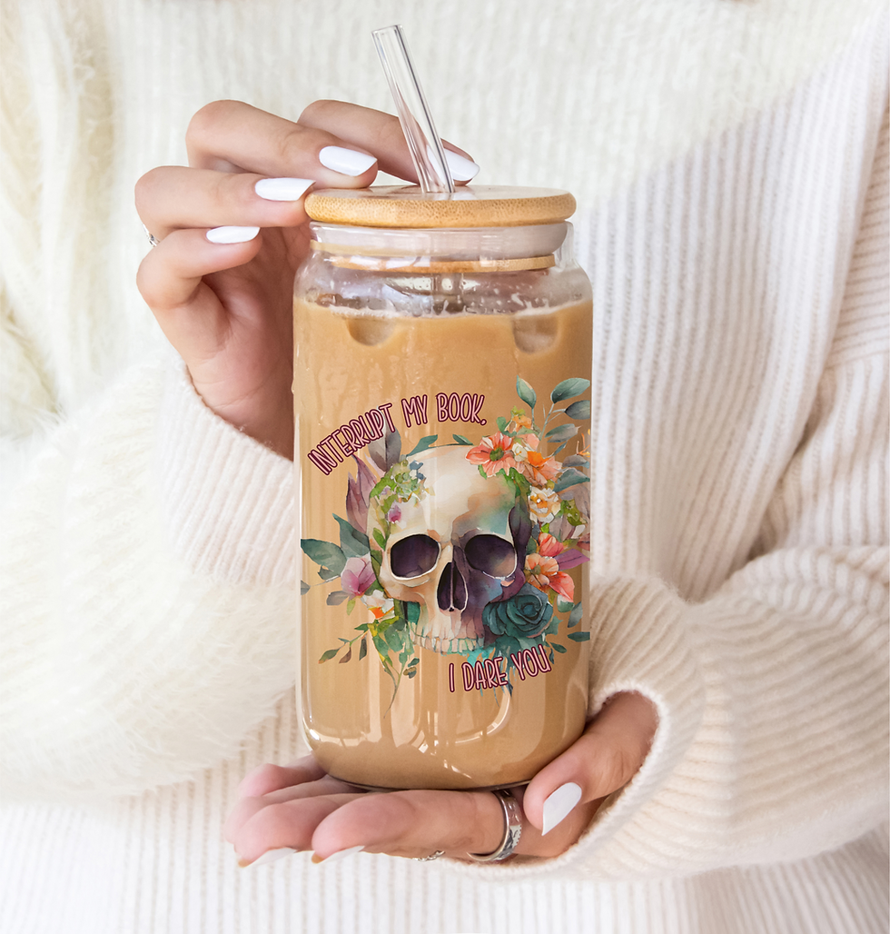Thumbnail: Interrupt my book I dare you, 16oz Glass Tumbler