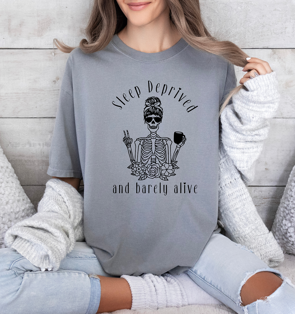 Thumbnail: Sleep Deprived and Barely Alive Comfort Color Shirt