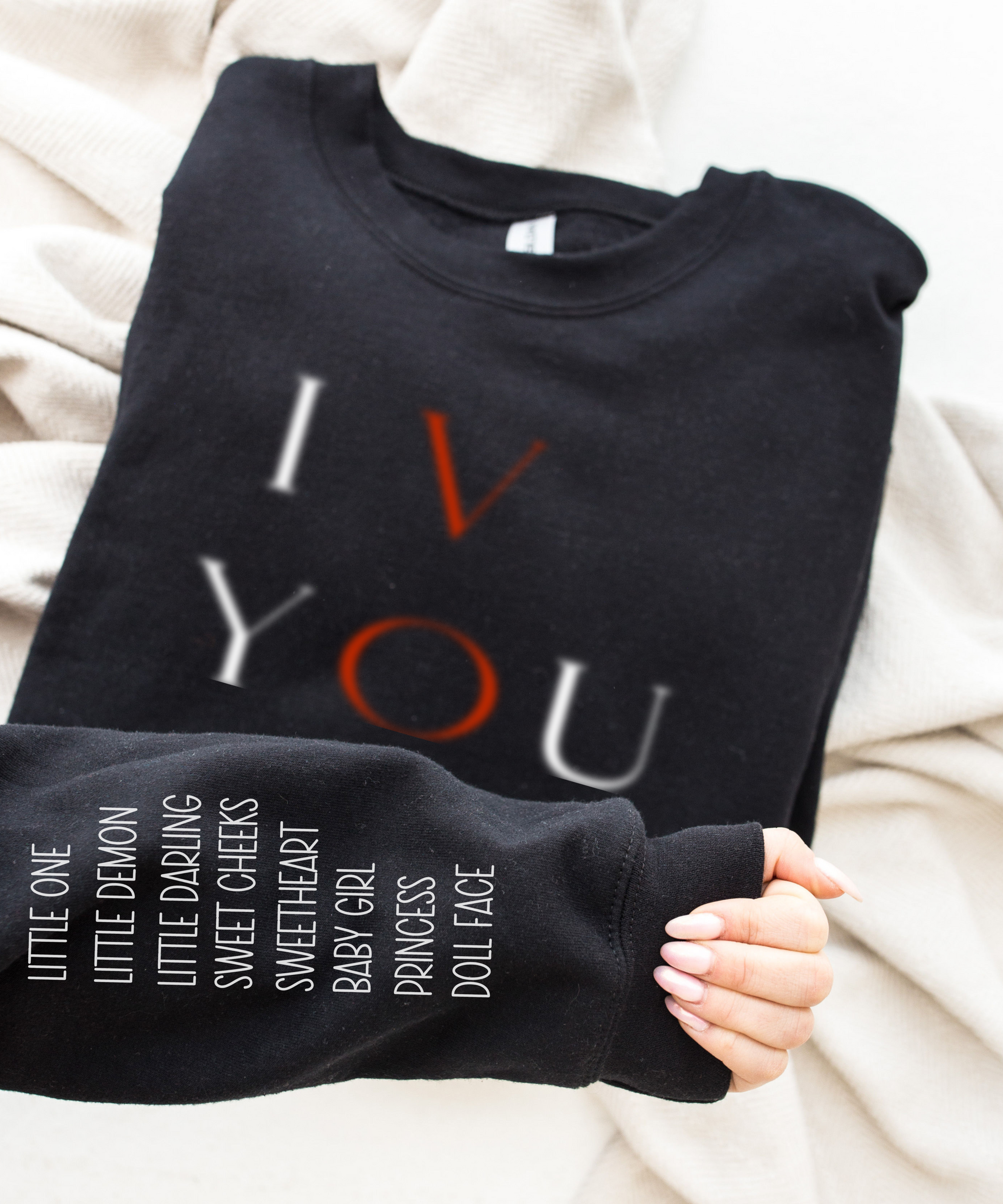 I Vow You Vow We Vow Crewneck with Nicknames on sleeve