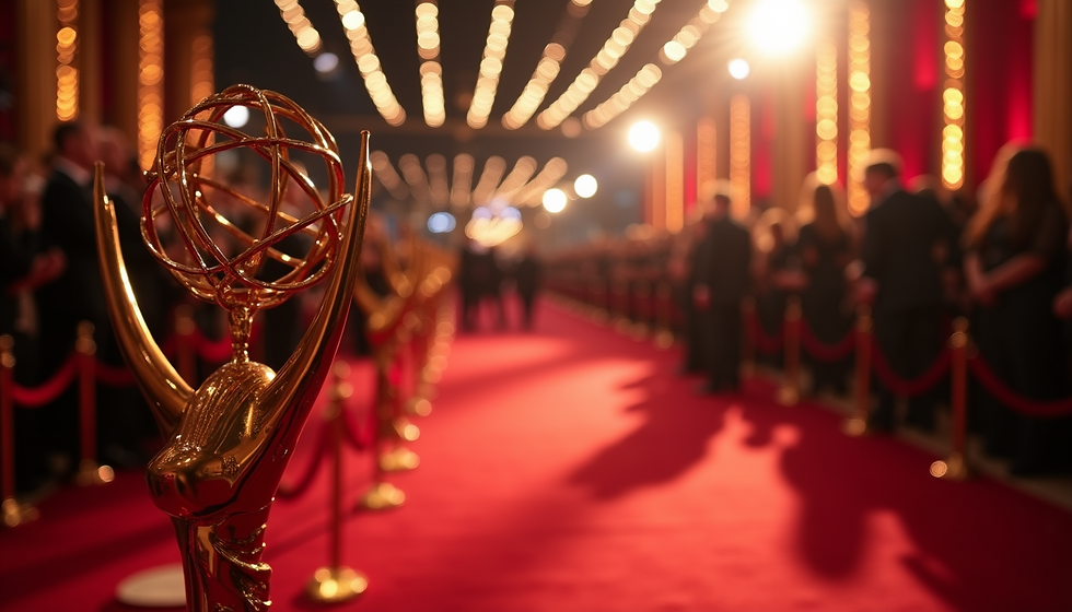 Glamorous red carpet event at the Emmys 2025