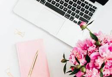 pink flowers on desk.jpg