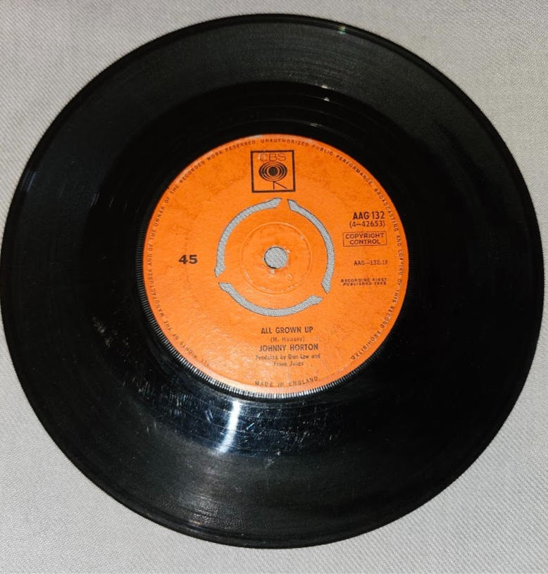 Johnny Horton - All Grown Up / I'm A One-Woman Man (7", Single) (CBS, CBS)