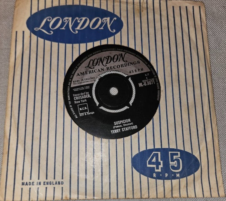 Terry Stafford - Suspicion / Judy (7", Single) (London Records, London American