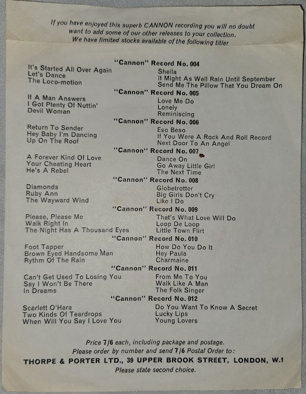 Thumbnail: Various - Cannon Pops (7", EP) (Cannon)