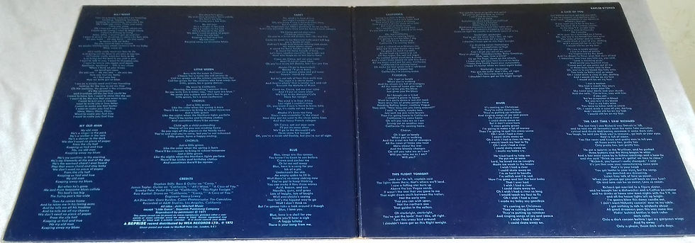 Miniatyrbild: Joni Mitchell - Blue (LP, Album, Tex) (Reprise Records)