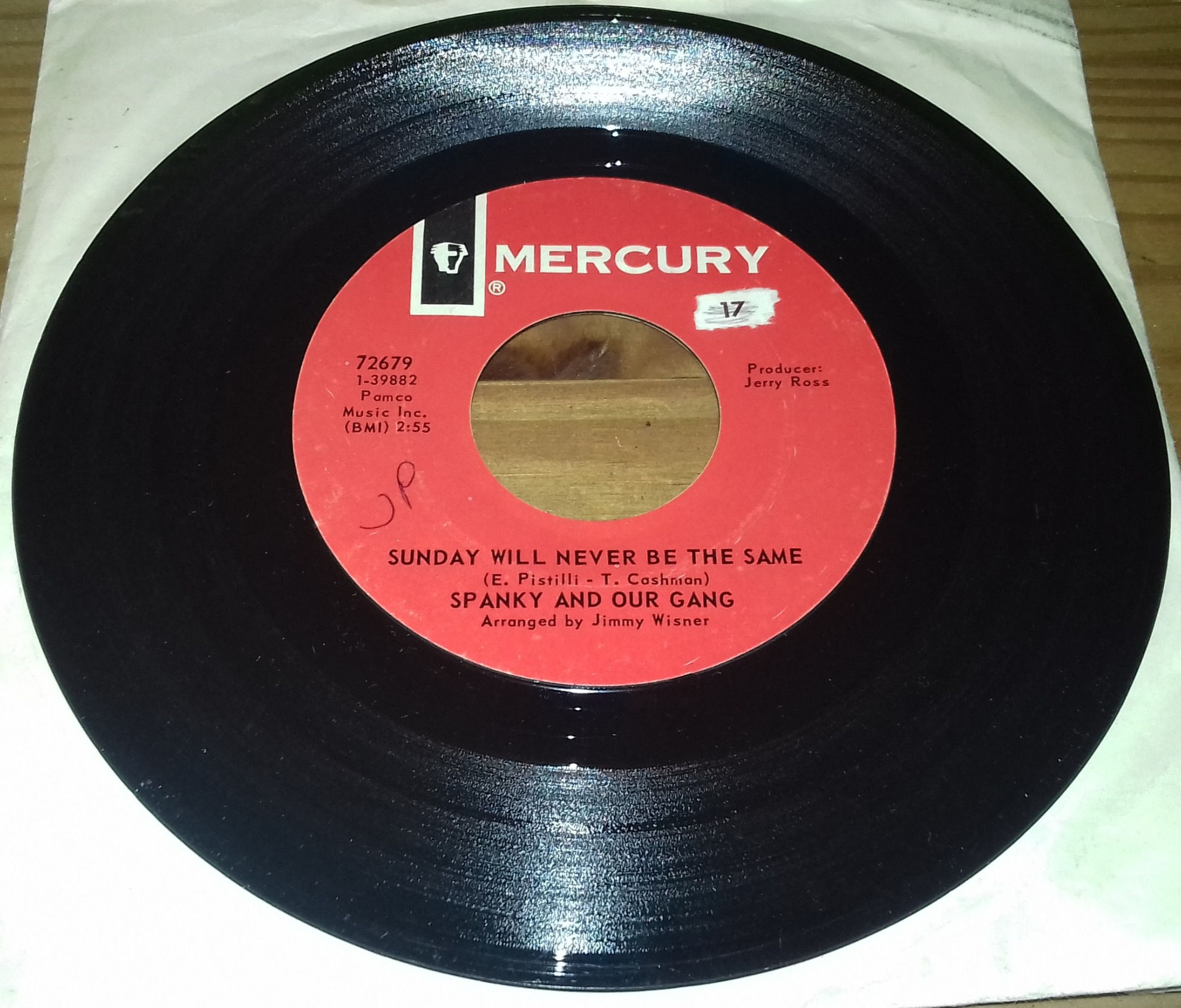 Spanky And Our Gang* - Sunday Will Never Be The Same / Distance (7", Single) (Me