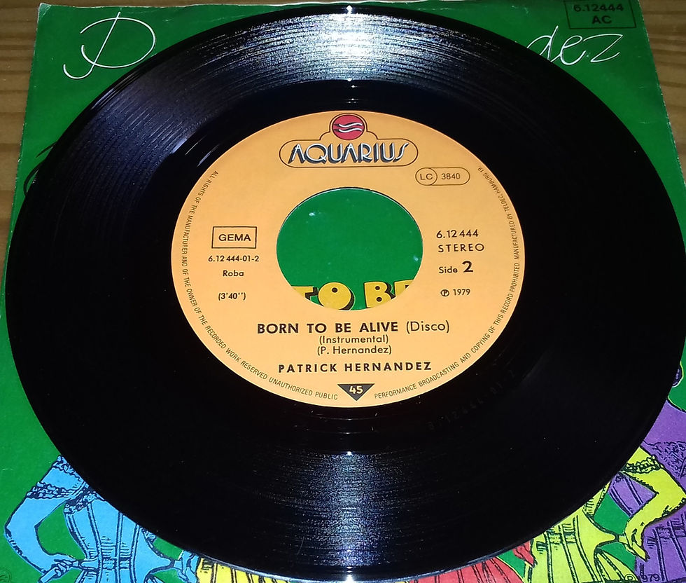 Miniatyrbild: Patrick Hernandez - Born To Be Alive (7", Single, RP) (Aquarius, Aquarius, Aquar