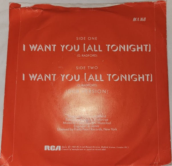 Miniaturbild: Curtis Hairston - I Want You (All Tonight) (7", Sol) (RCA)