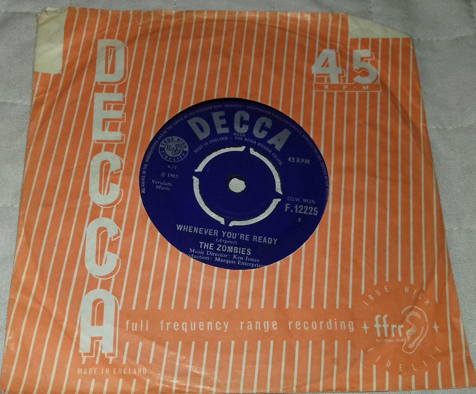 The Zombies - Whenever You're Ready (7", Single) (Decca)