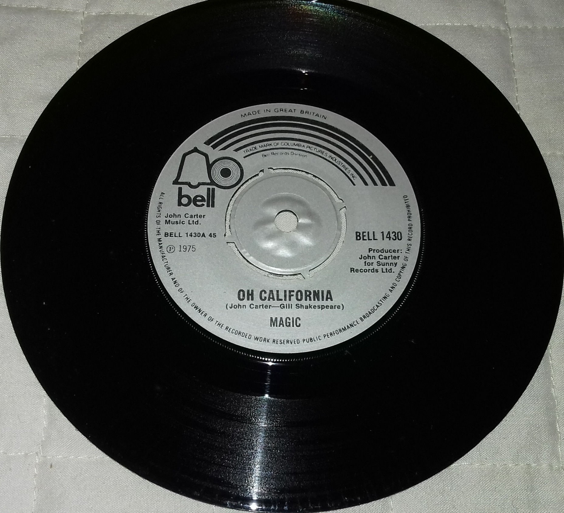 Magic - Oh California (7") (Bell Records)