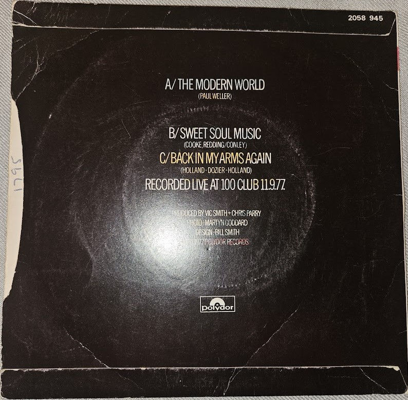 Thumbnail: The Jam - The Modern World (7", Single, Lar) (Polydor)