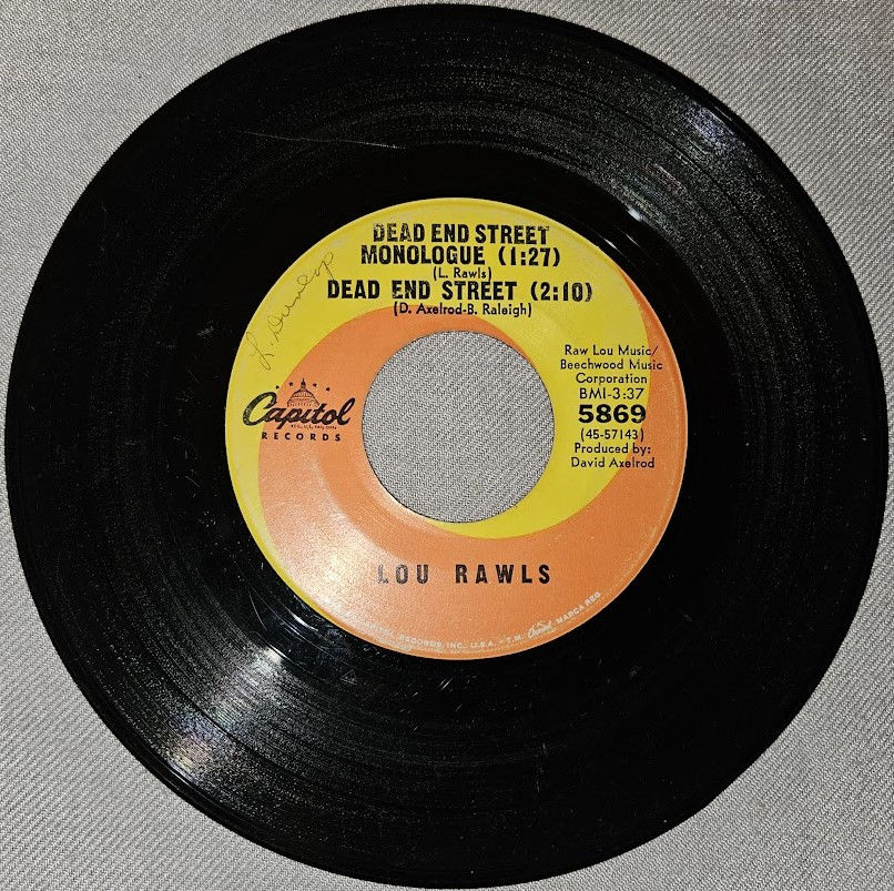 Lou Rawls - Dead End Street / Yes It Hurts - Doesn't It (7", Single, Scr) (Capit