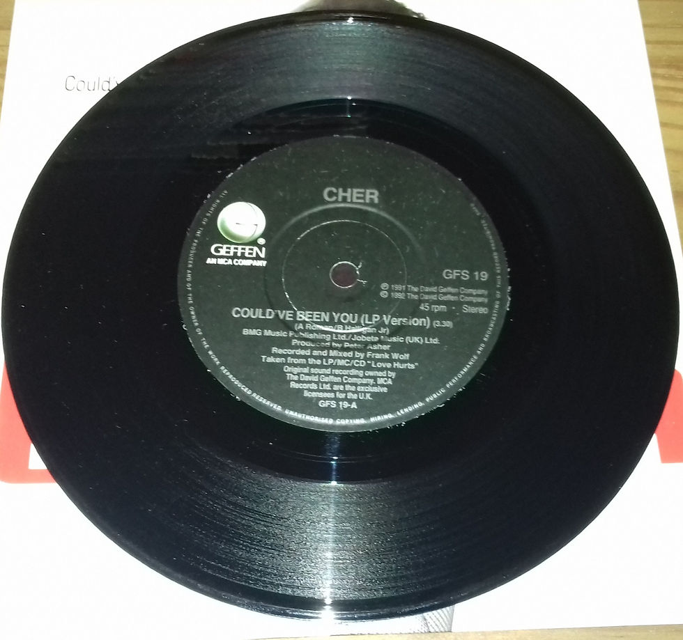תמונה ממוזערת: Cher - Could've Been You (7", Single, Pap) (Geffen Records)
