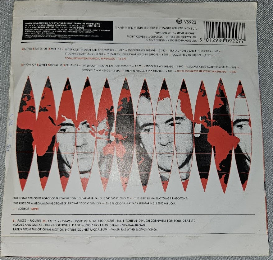 Miniatyrbild: Hugh Cornwell - Facts + Figures (7", Single) (Virgin)