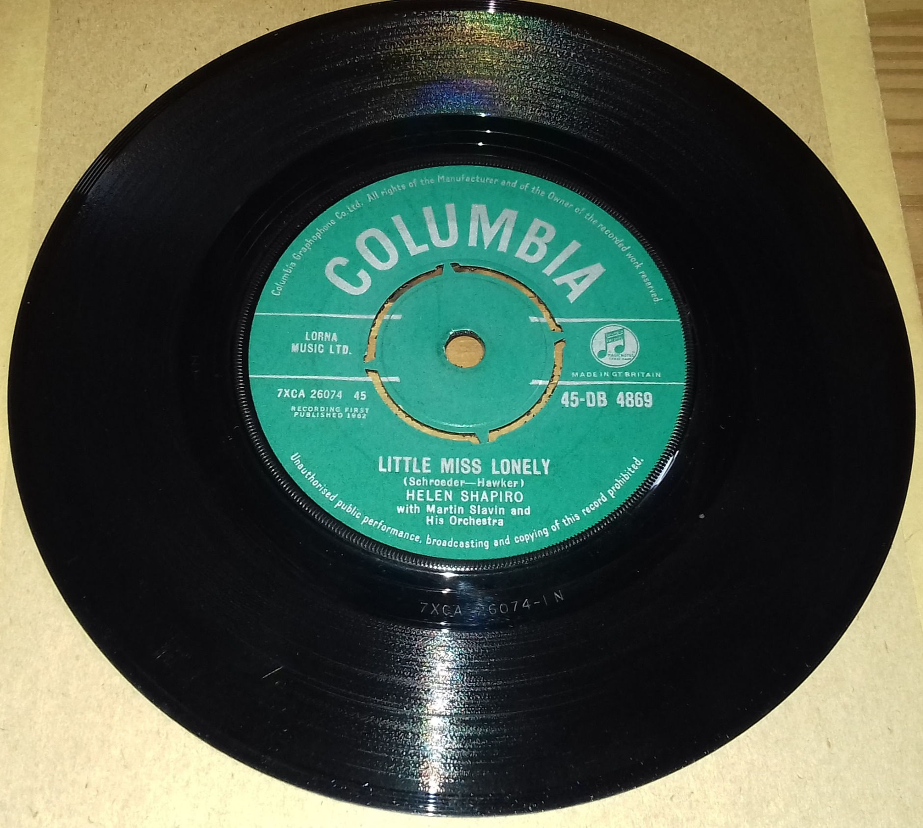 Helen Shapiro - Little Miss Lonely (7", Single) (Columbia)