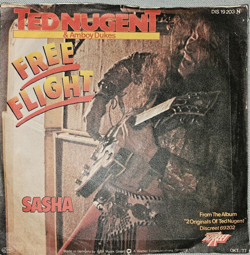 Ted Nugent & The Amboy Dukes - Free Flight (7", Single) (Discreet, Discreet)