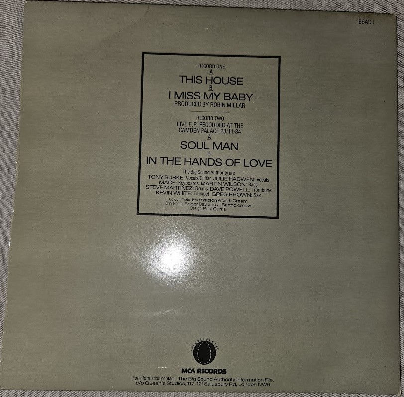תמונה ממוזערת: The Big Sound Authority* - This House (Is Where Your Love Stands) (2x7", Single)