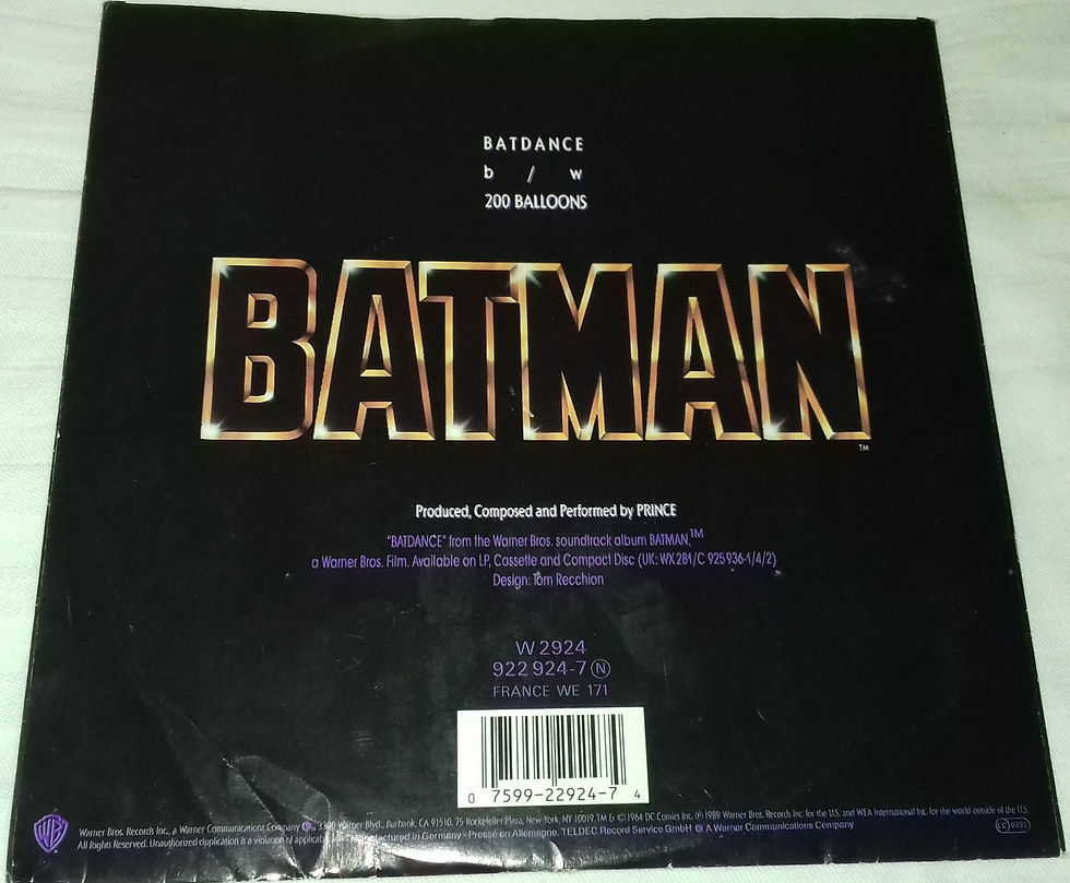Thumbnail: Prince - Batdance (7", Single, Sol) (Warner Bros. Records, Warner Bros. Records,