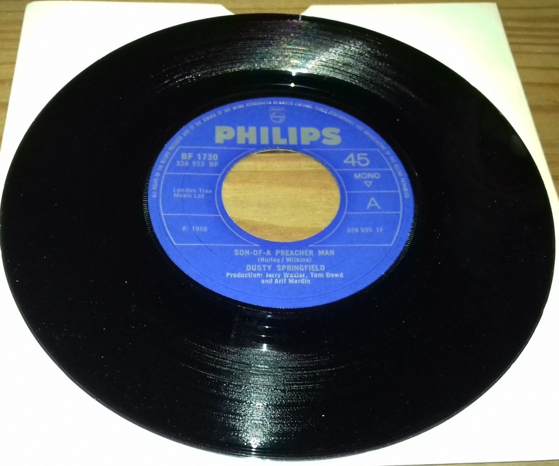 Dusty Springfield - Son-Of-A Preacher Man (7", Single, Mono, Lar) (Philips, Phil