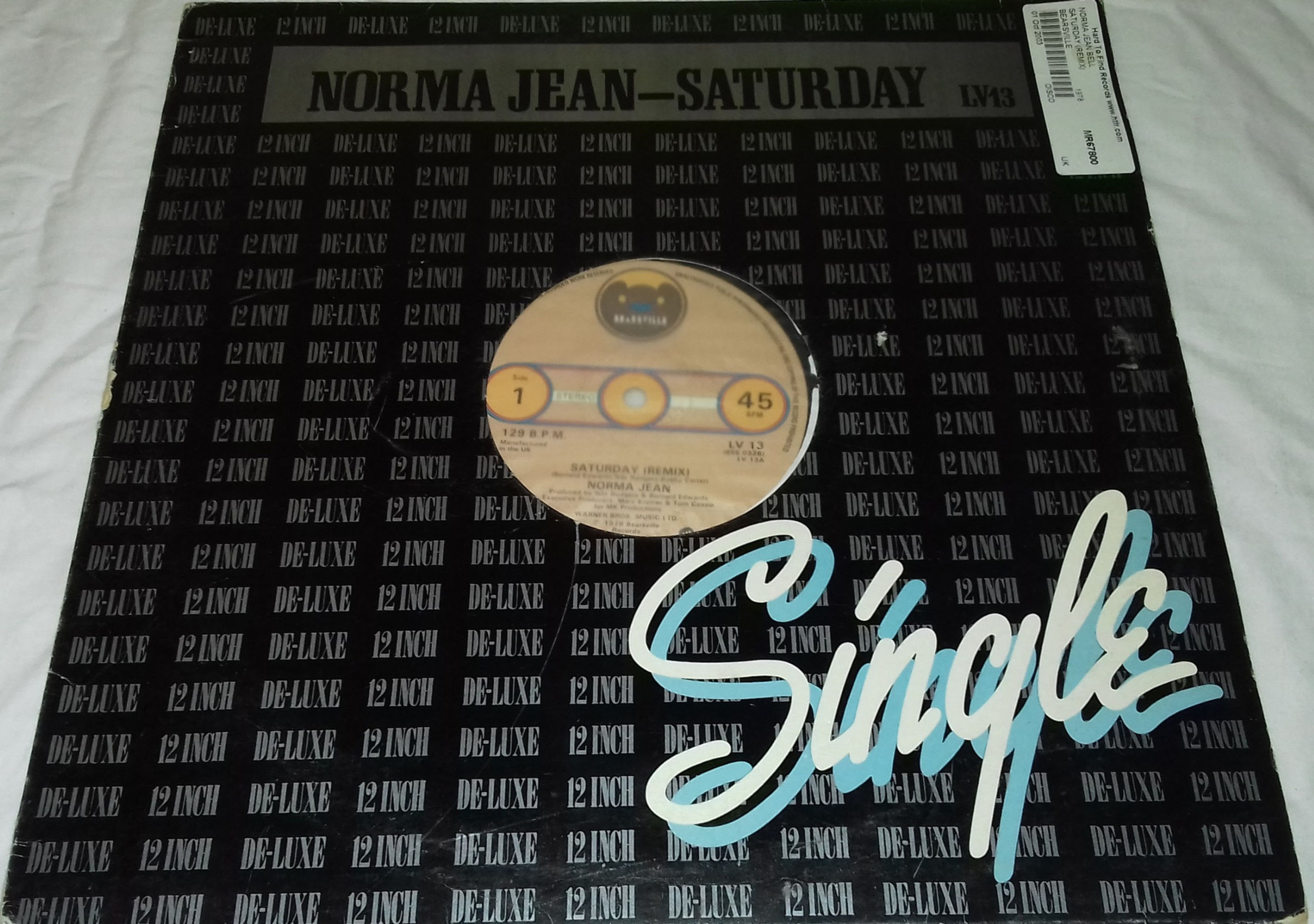Norma Jean* - Saturday (12", Single) (Bearsville, Bearsville)