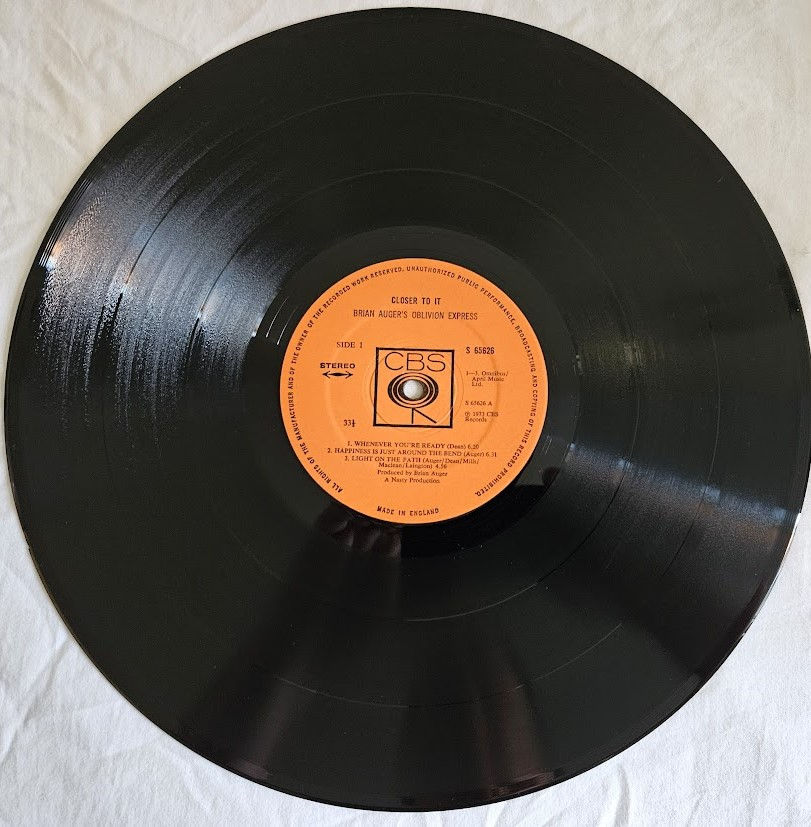 サムネイル： Brian Auger's Oblivion Express - Closer To It (LP, Album) (CBS, CBS)