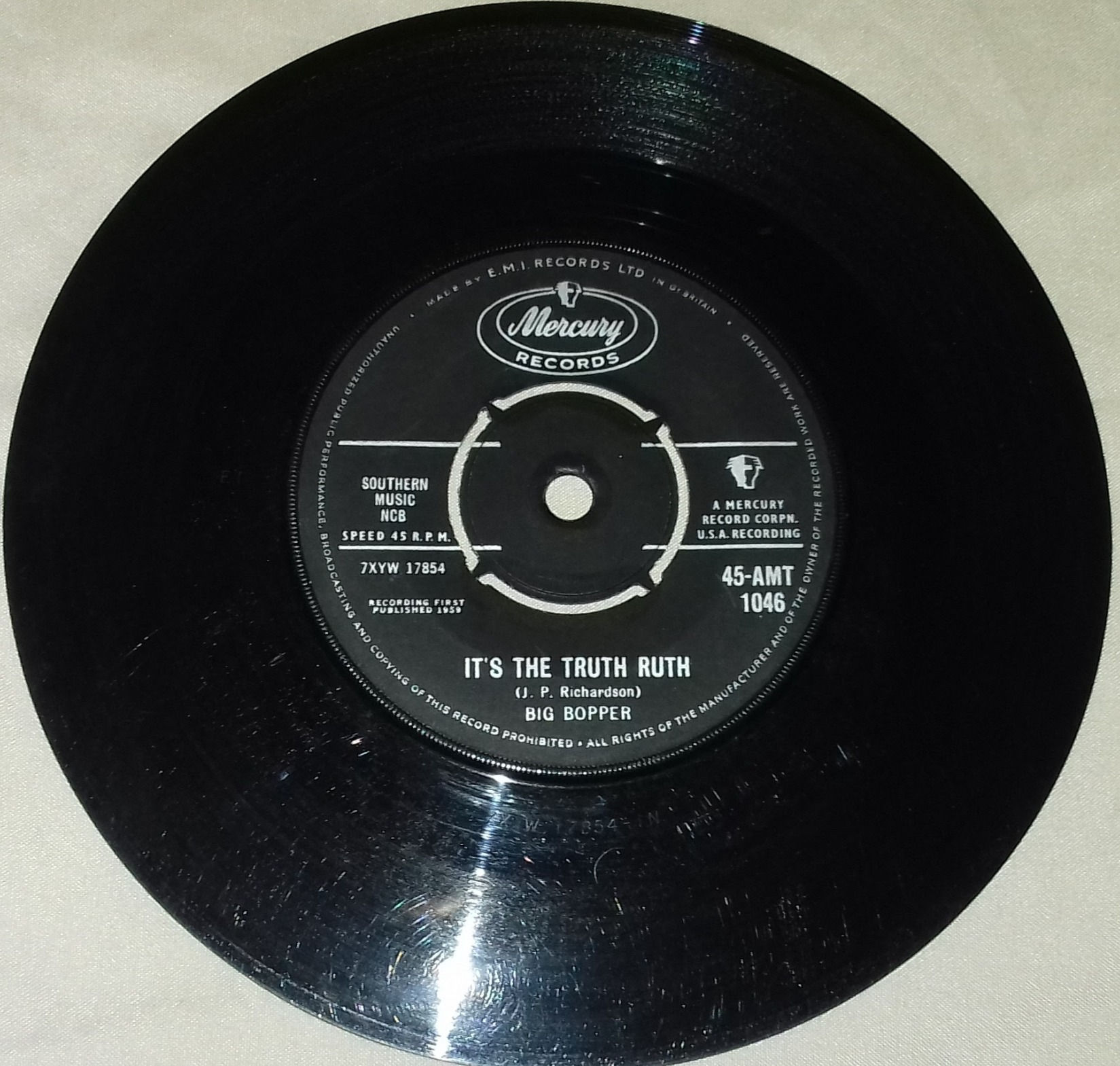 Big Bopper - It's The Truth Ruth (7", Single) (Mercury)