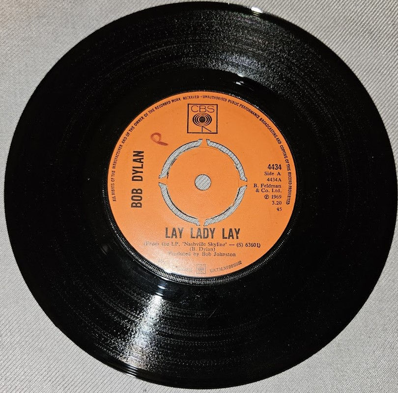 Bob Dylan - Lay Lady Lay (7", Single, Pus) (CBS)