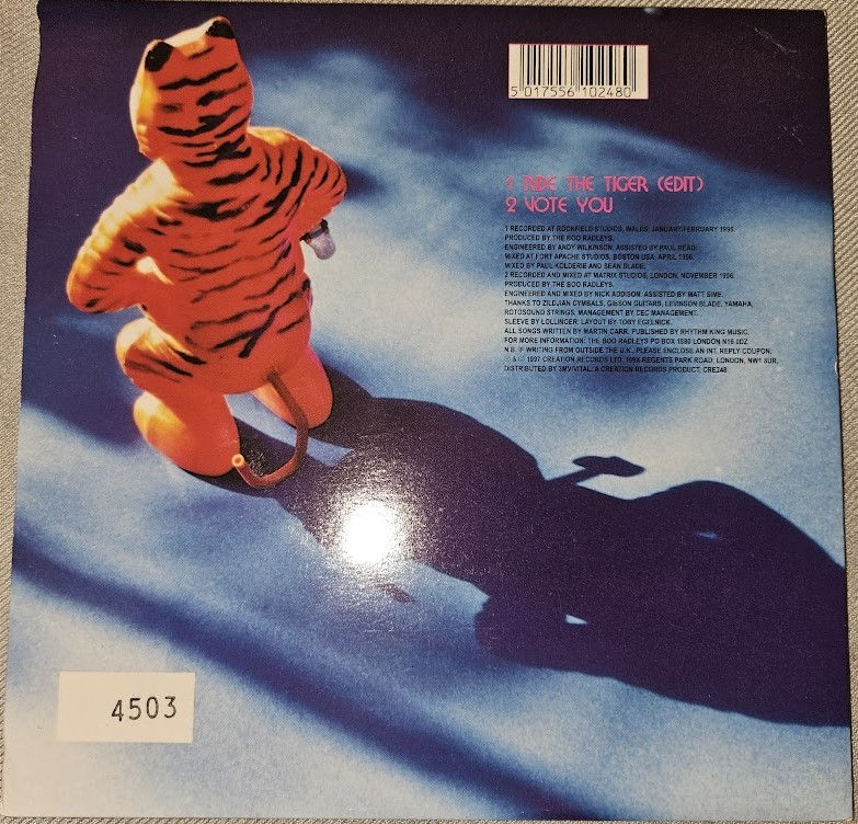 Thumbnail: The Boo Radleys - Ride The Tiger (7", Single, Ltd, Num) (Creation Records)