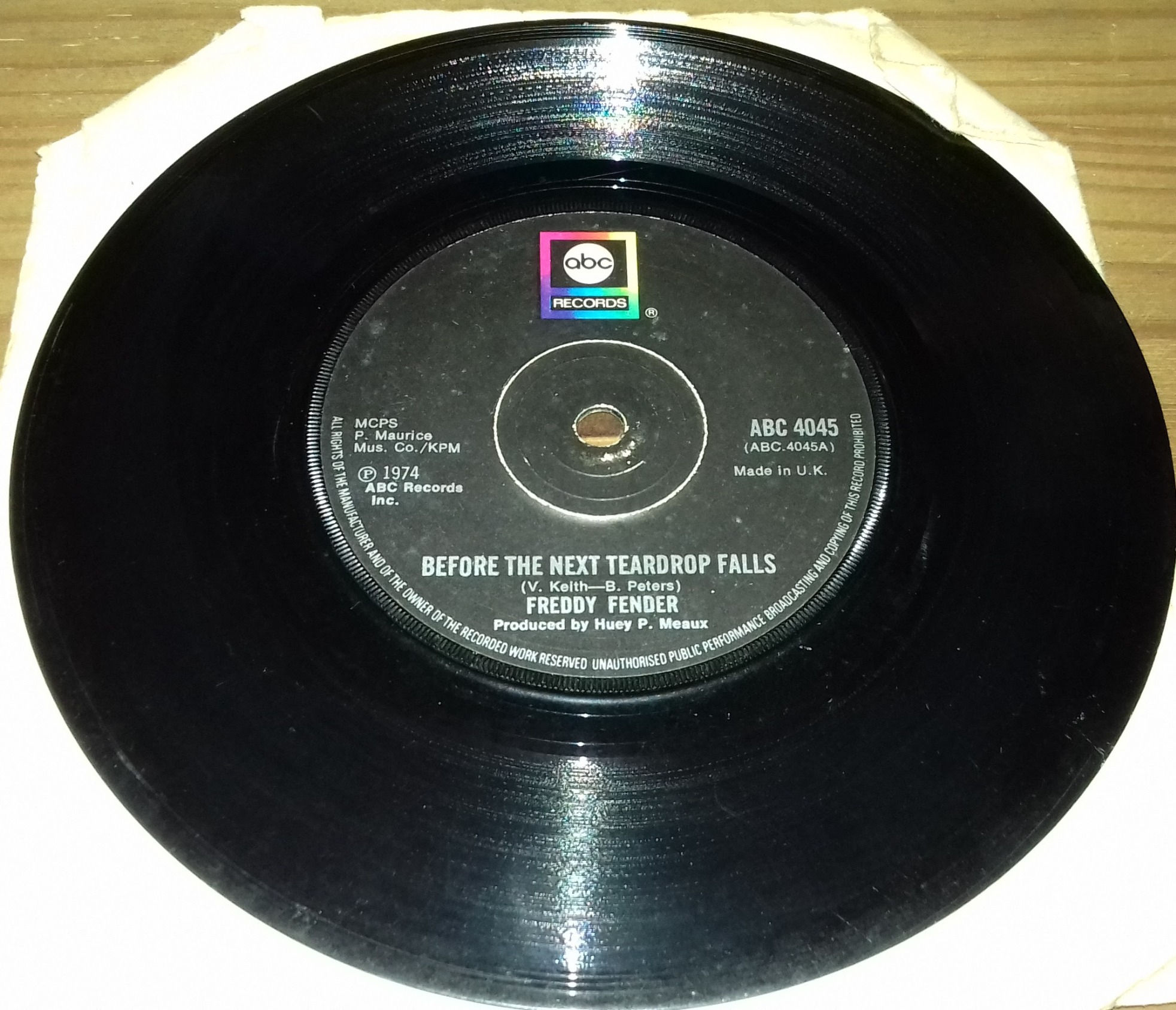 Freddy Fender (2) - Before The Next Teardrop Falls / Waiting For Your Love (7",
