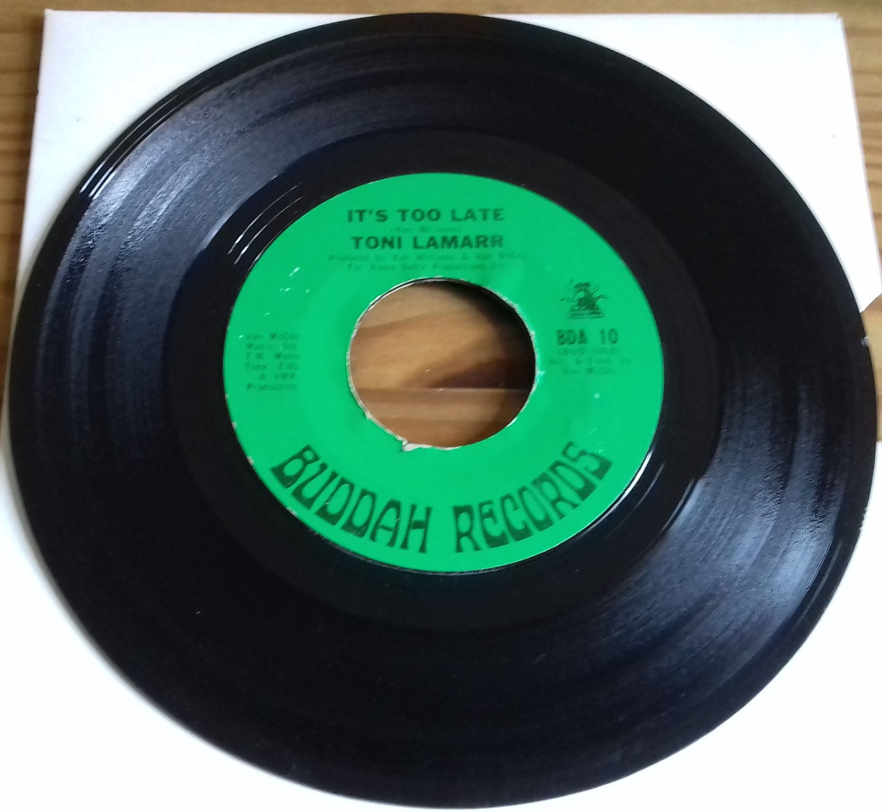 Toni Lamarr - Just In The Nick Of Time / It's Too Late (7", Single, Sty) (Buddah