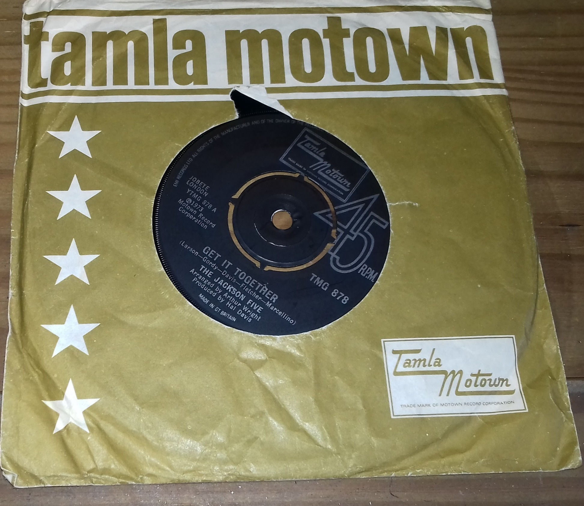 The Jackson Five* - Get It Together (7", Single, Pus) (Tamla Motown)