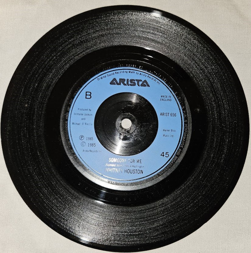 Thumbnail: Whitney* - How Will I Know (7", Single, Blu) (Arista)