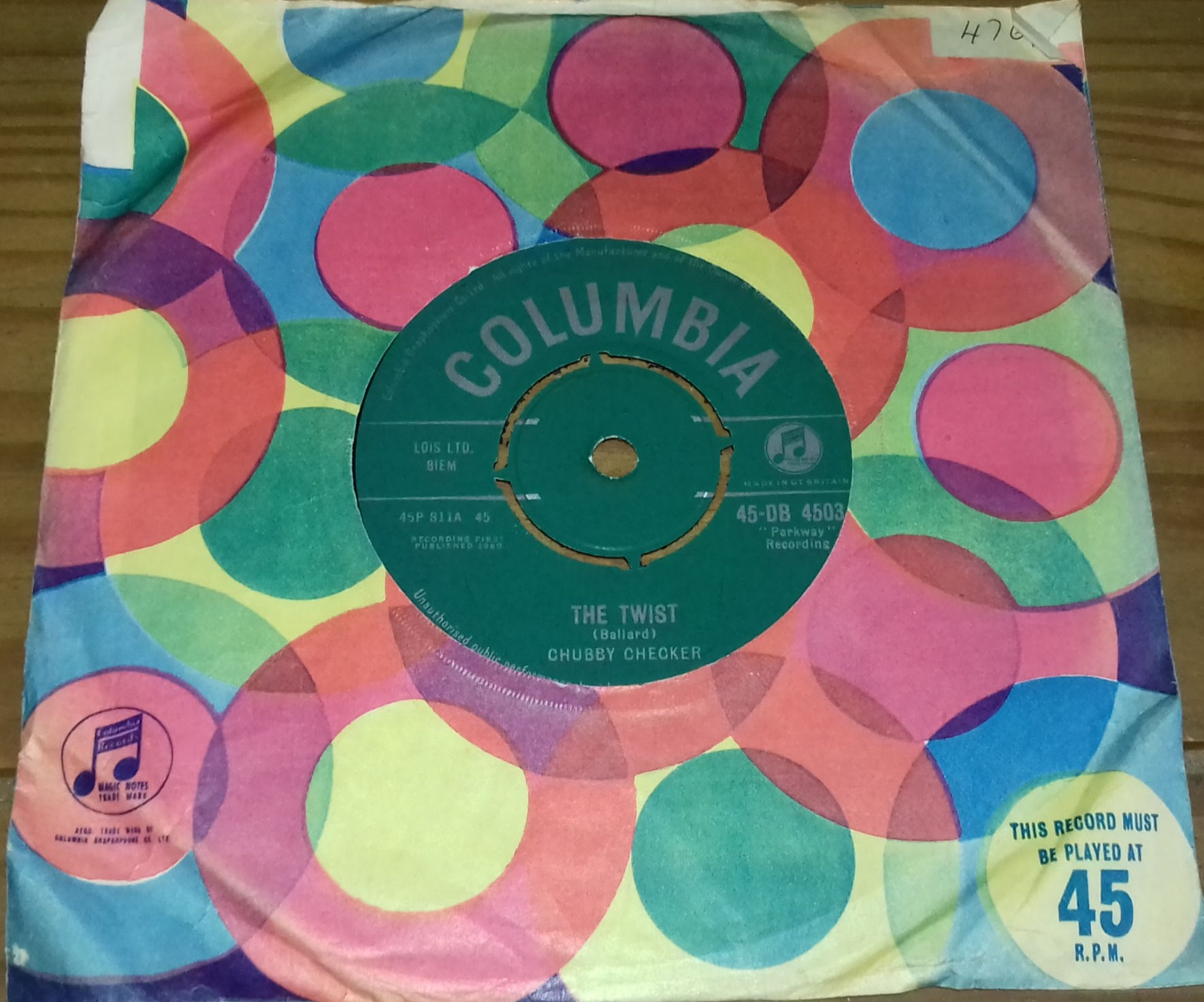 Chubby Checker - The Twist (7") (Columbia)