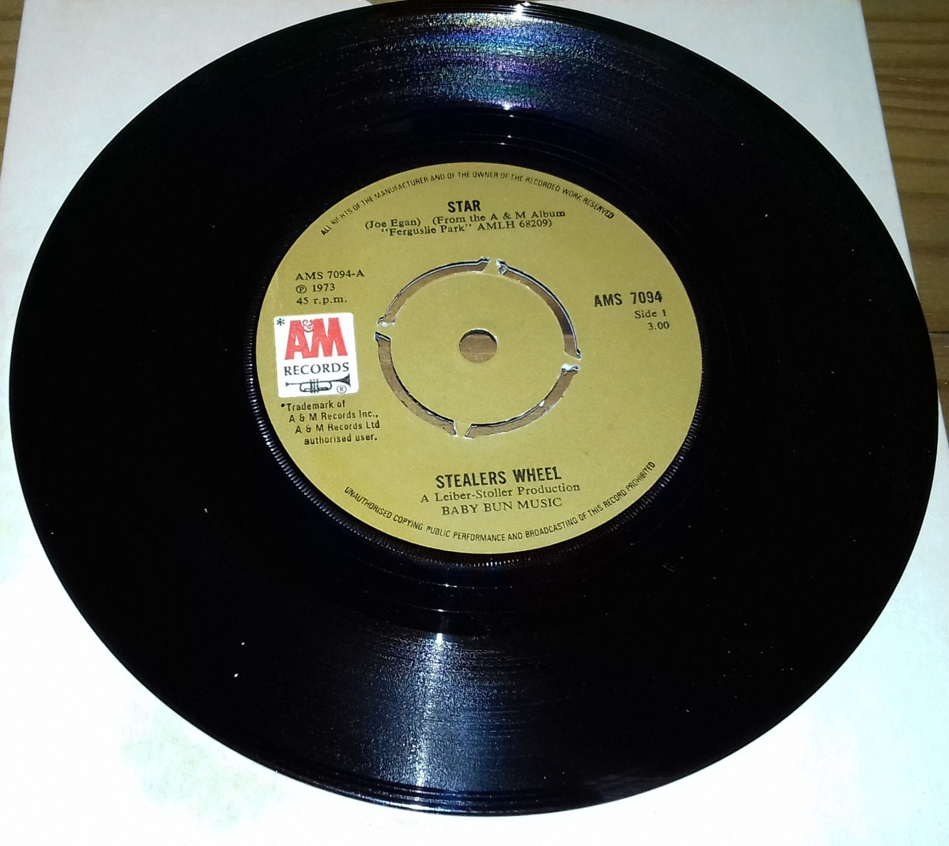 Stealers Wheel - Star (7", Single) (A&M Records)