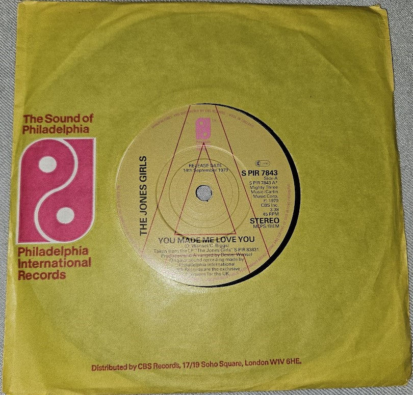 The Jones Girls - You Made Me Love You (7", Promo) (Philadelphia International R