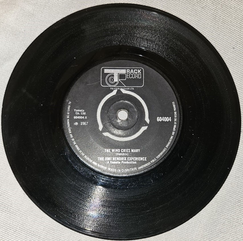 The Jimi Hendrix Experience - The Wind Cries Mary (7", Single, Mono, Pus) (Track