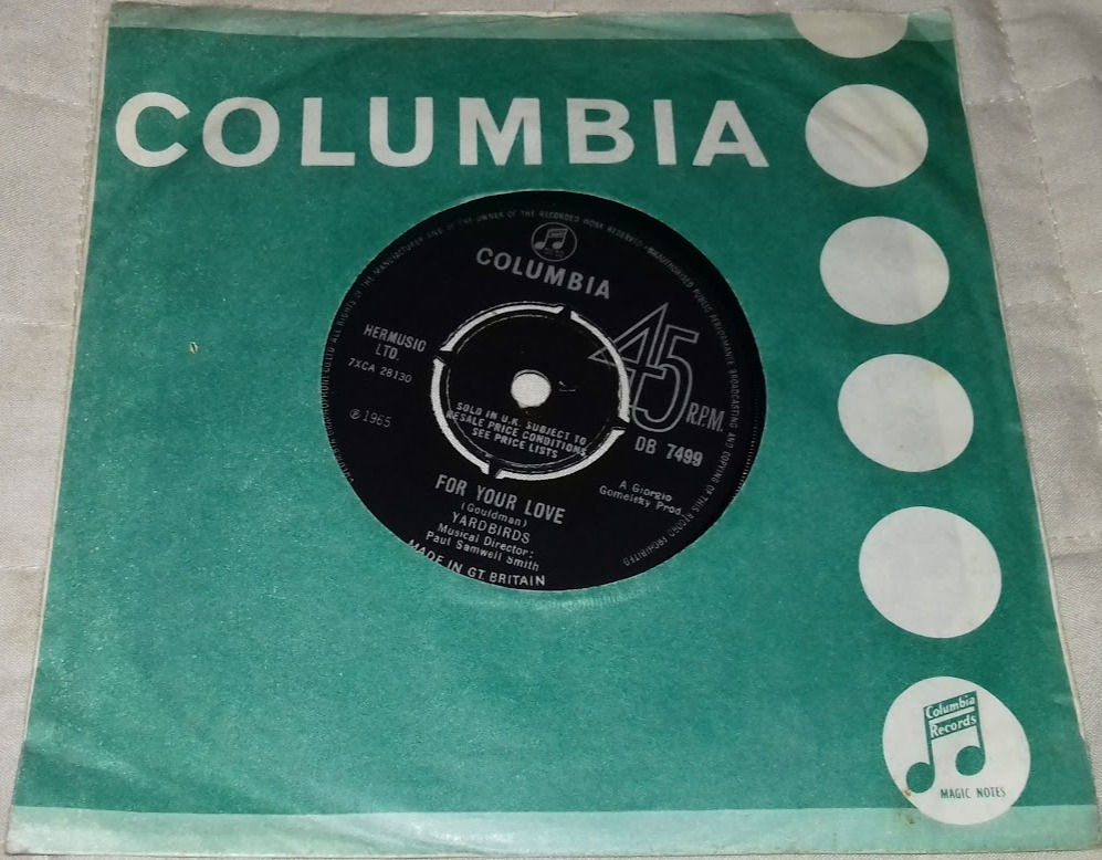 Yardbirds* - For Your Love (7", Single, Pus) (Columbia)