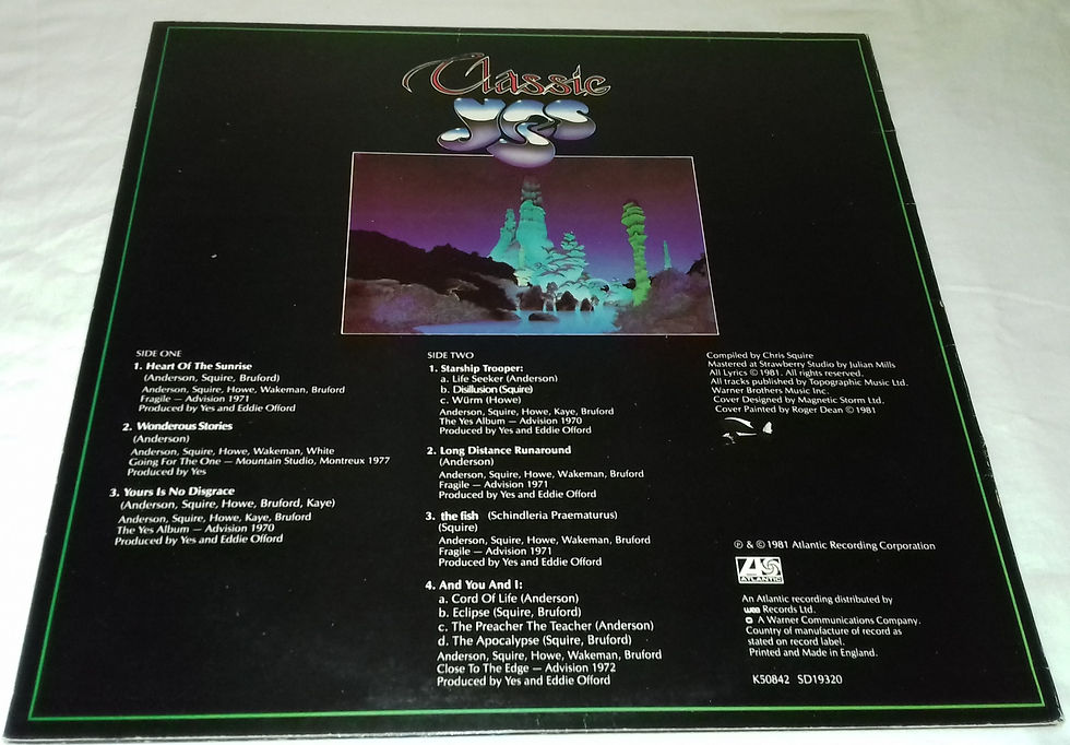 サムネイル： Yes - Classic Yes (LP, Comp + 7", Single) (Atlantic)
