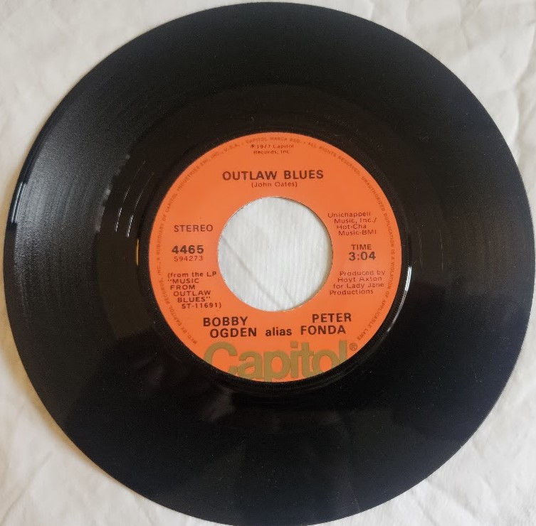 תמונה ממוזערת: Bobby Ogden Alias Peter Fonda* - Outlaw Blues (7", Single) (Capitol Records)