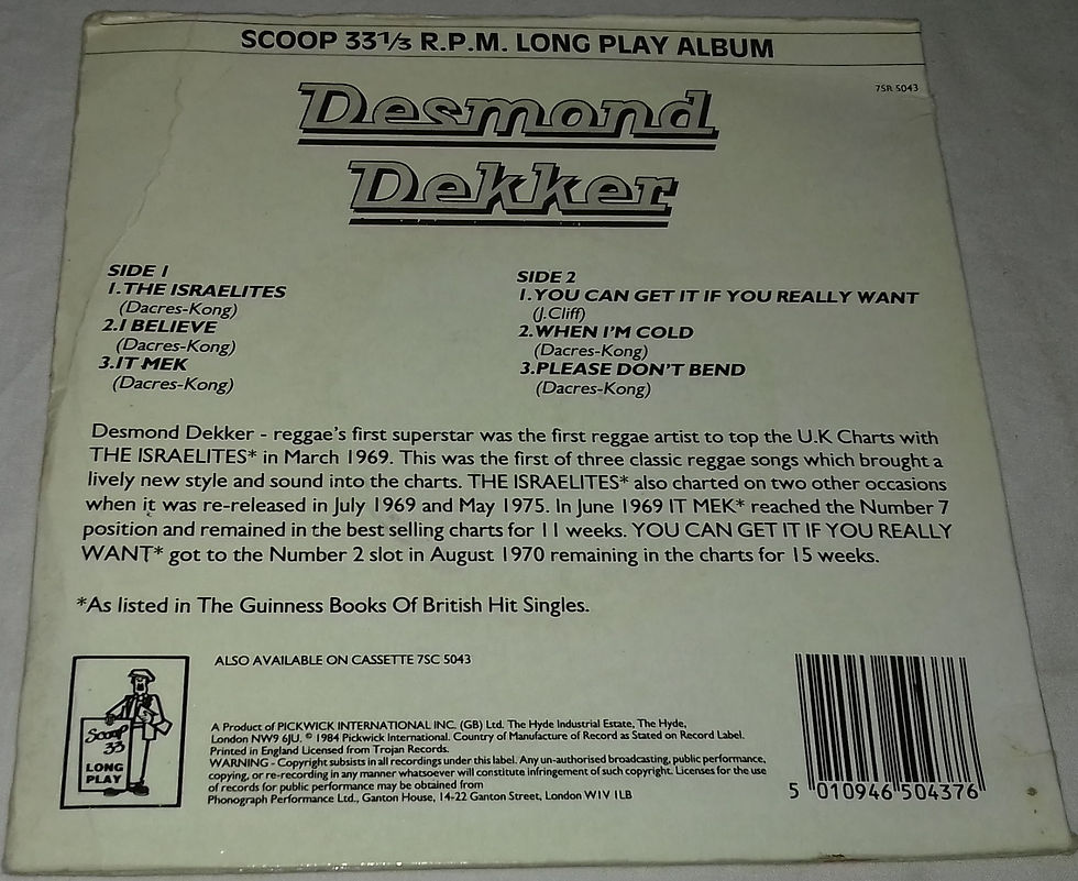Thumbnail: Desmond Dekker - Desmond Dekker (7", Album, Comp) (Scoop 33)