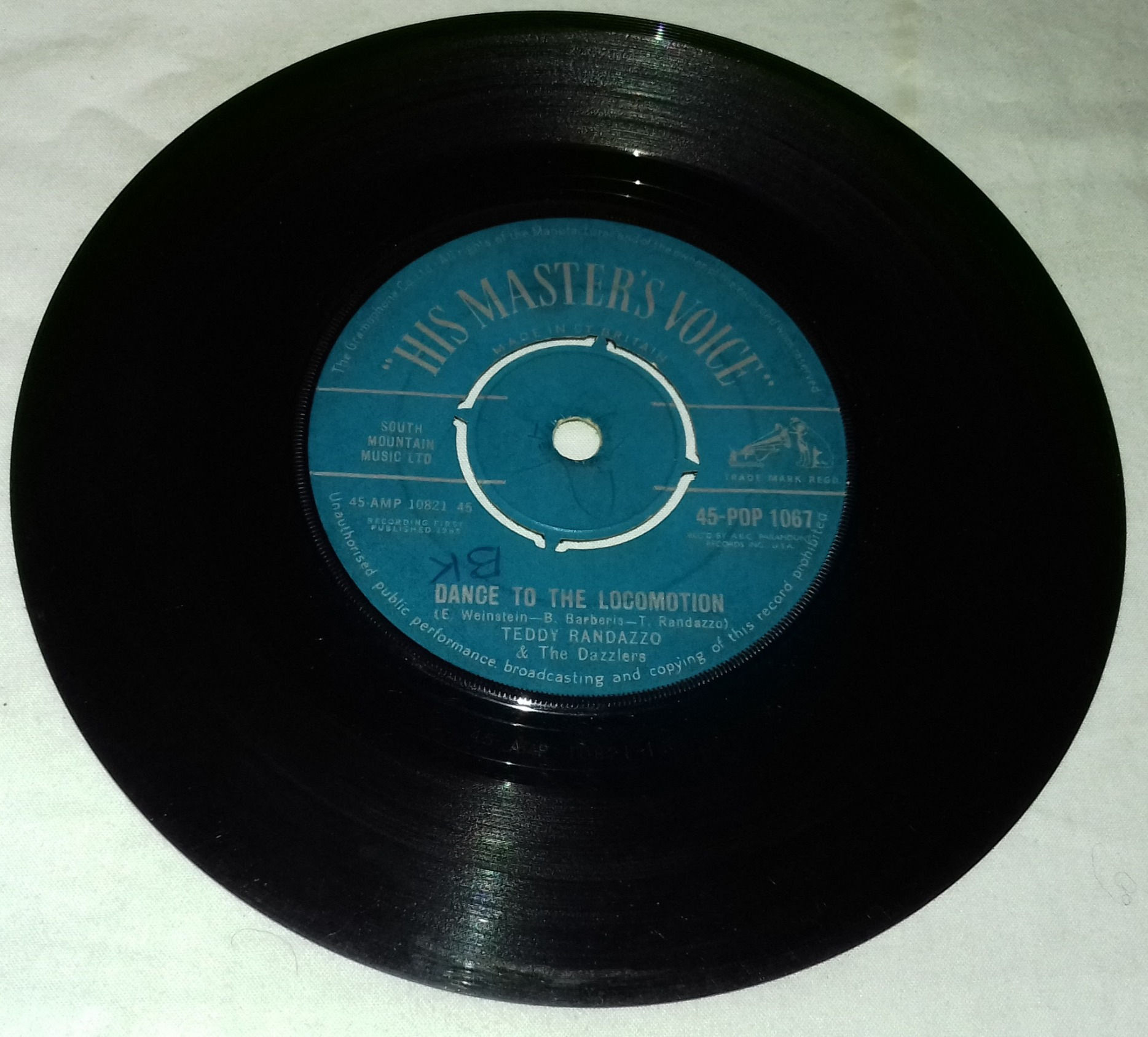 Teddy Randazzo & The Dazzlers - Dance To The Locomotion (7", Single, Mono) (