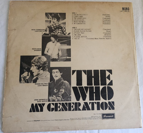 The Who - My Generation (LP, Album, Mono) (Brunswick, Brunswick