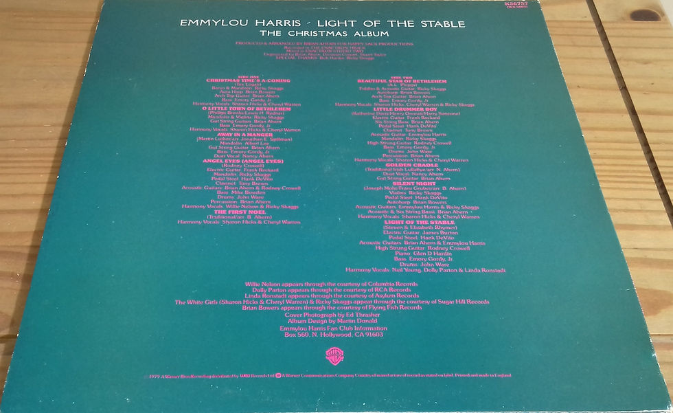Miniature : Emmylou Harris - Light Of The Stable (LP, Album) (Warner Bros. Records)