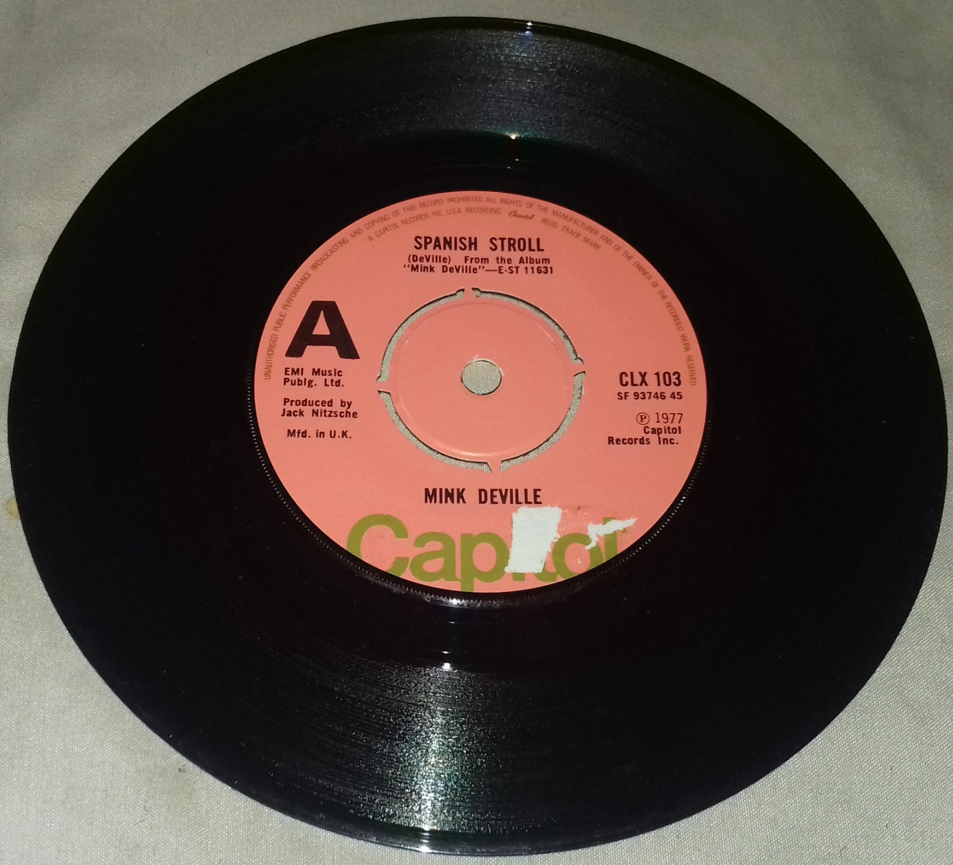 Mink DeVille - Spanish Stroll (7", Single) (Capitol Records)