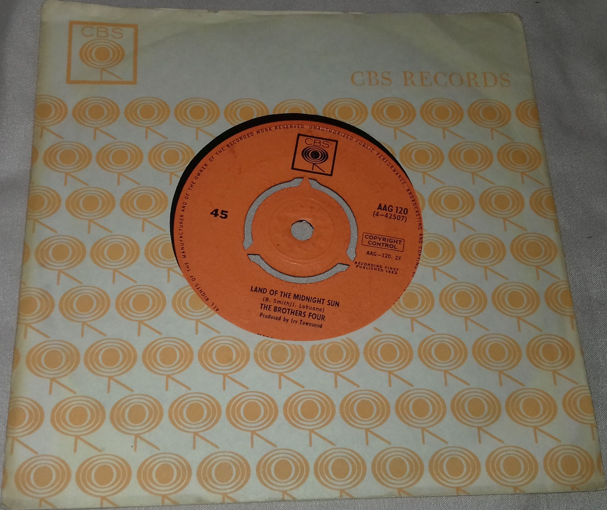 The Brothers Four - Five Weeks In A Balloon (7", Single) (CBS)